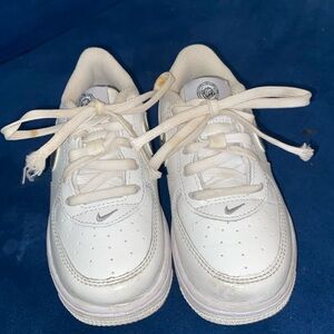 Nike Dunk Low- Toddler 9C- White/Silver